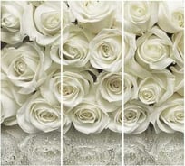 Фотообои Студия Фотообоев Цветочный фон, 300x270 см, 3 полотна 1321295