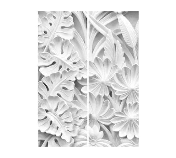 Фотообои Студия Фотообоев Барельеф с листвой, 200x270 см, 2 полотна 1221277 1