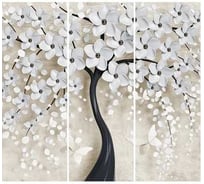 Фотообои Студия Фотообоев Цветущее дерево, 300x270 см, 3 полотна 1321301