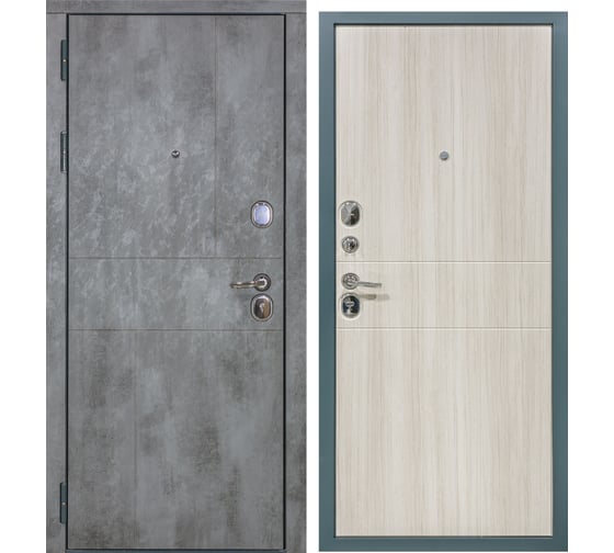 Дверь DIVA STR МХ-10 2050x960 мм, левая, Бетон темный - Ясень УТ-00079107