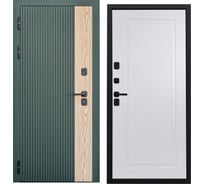 Дверь DIVA 74 2050x860 мм, левая, Дуб Олива софт - Н10 Белый софт УТ-00079819