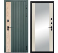 Дверь DIVA 74 зеркало, 2050x960 мм, правая, Дуб Олива софт - Д15 Софт Шампань УТ-00079858