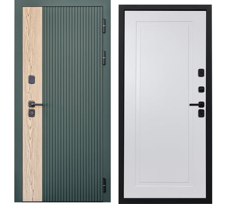 Дверь DIVA 74 2050x860 мм, правая, Дуб Олива софт - Н10 Белый софт УТ-00079820