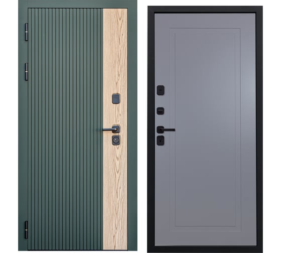 Дверь DIVA 74 2050x860 мм, левая, Дуб Олива софт - Н10 Силк Маус УТ-00079823 1