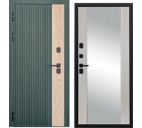 Дверь DIVA 74 зеркало, 2050x860 мм, левая, Дуб Олива софт - Д15 Сандал белый УТ-00079839