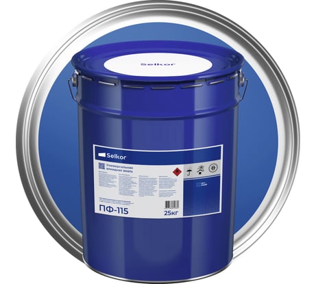 Эмаль Selkor ПФ-115 синяя 25 кг 81015