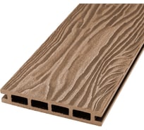 Доска террасная Groentec 145-22-3000 шовная пустотелая с тиснением 3d ш дуб (3м) дпк TDEОP3D 145-22-3000