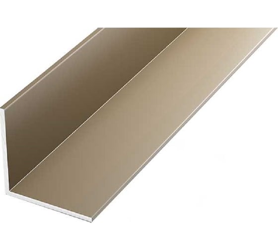 Уголок алюминиевый Valcomp k-2 decor 18x19x3000 мм, цвет анодированная шампань 2202027