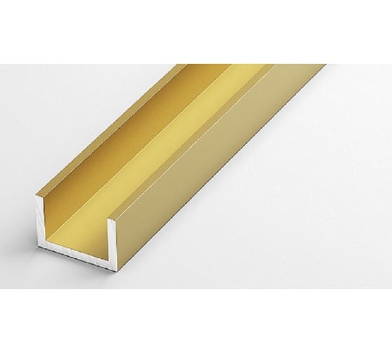 Профиль алюминиевый Valcomp decor с16-3000, цвет анодированное золото 2202030