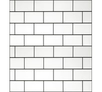 Самоклеящаяся ПВХ плитка LAKO МЕГА комплект 68 шт., Белый кирпич, 32 класс, толщина 2 мм, 12 кв.м. LKD-PH007-MEGA68