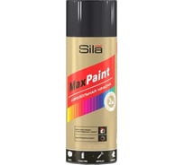 Универсальная аэрозольная эмаль Sila home Max Paint черный глянцевый ral 9005, 520 мл 00-00004741