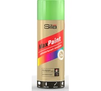 Аэрозольная эмаль Sila home Max Paint флуоресцентная, зеленый, 520 мл 00-00004755