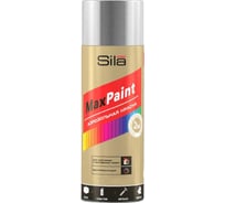 Аэрозольная эмаль Sila home Max Paint с металлическим эффектом, серебряный металлик, 520 мл 00-00004750