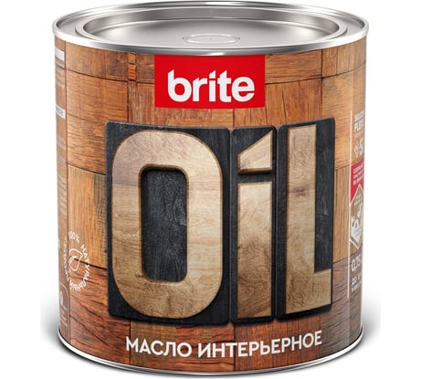 Интерьерное масло BRITE FLEXX бесцветное, банка 0,75 л 212483