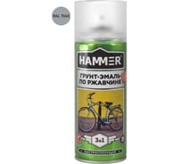 Грунт-эмаль по ржавчине Hammer 3 в 1 б/с п/мат RAL 7040 серое окно 520 мл 12 ЭК000142481