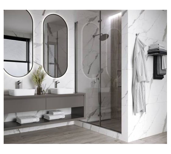 Керамогранит LAPARET Venatino grey белый, 60x60, сатинированный, карвинг, 1,44 м2, 4 шт. х9999289608