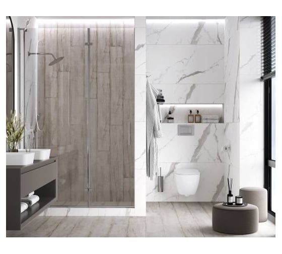 Керамогранит LAPARET Venatino grey белый, 60x60, сатинированный, карвинг, 1,44 м2, 4 шт. х9999289608