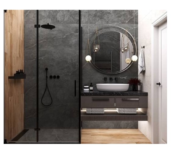 Керамогранит LAPARET leda black 60x60, карвинг, 1,44 м2, 4 шт. х9999286891