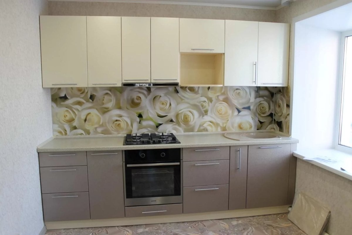 Стеновая панель для кухни розы