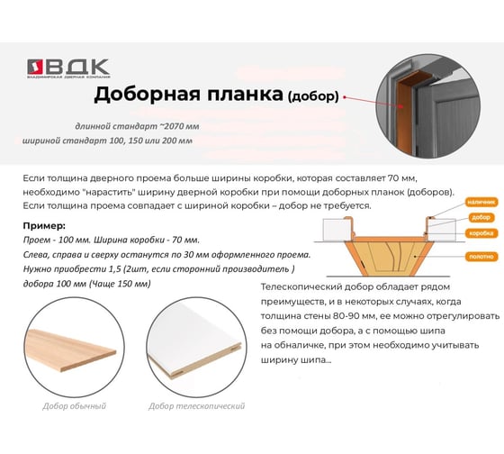 Добор ООО ВДК ПВХ, белый ясень, 10х150 мм, телескопический Ж4
