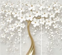 Фотообои Студия фотообоев Фарфоровое дерево, 300x270 см, 3 полотна 1321258