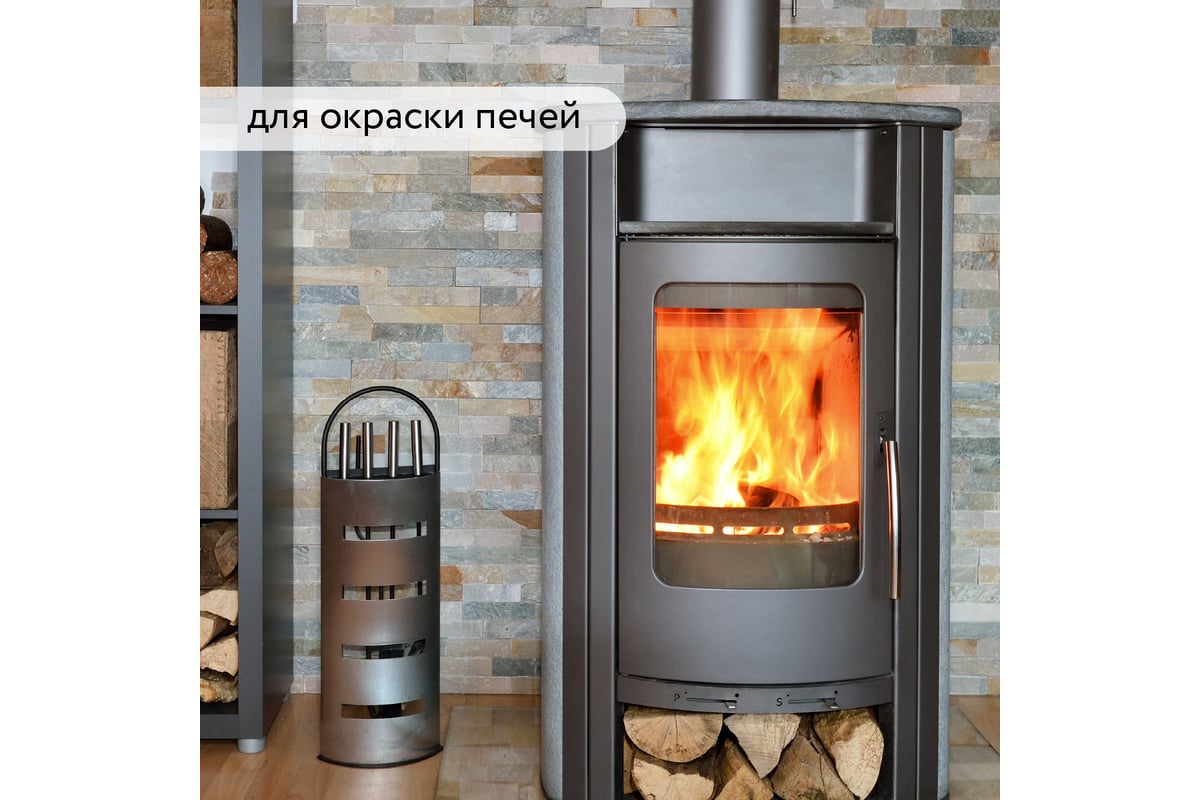 Краска для печей и каминов Elcon Max Therm черная, до 1200 градусов ...