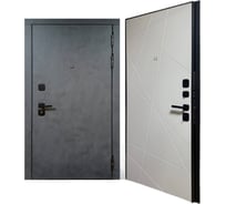 Входная дверь ООО ВДК Бетон Премиум, бетон графит/белый, 960х2050 мм, правая ДМ72