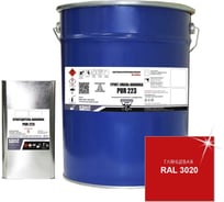 Грунт-эмаль полиуретановая HardMax двухкомпонентная PUR 223.70 ГЛ RAL 3020 Сигнально-красный (комплект 20,4 кг) 4690417101788