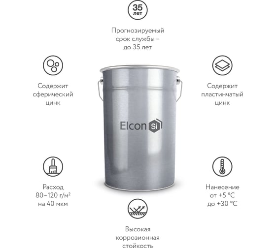 Цинконаполненный грунт Elcon zintech 60, 25 кг 00-00461522