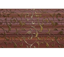 Декоративная вставка Нефрит-Керамика Арабески коричневый, сортовые, 400x250x8 мм, вариант №0, 1 шт. 04-01-1-09-03-15-185-0