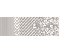 Декоративная вставка Нефрит-Керамика Брендл серый, сортовые, 600x200x9 мм, вариант №1, 1 шт. 04-01-1-17-03-06-2011-1