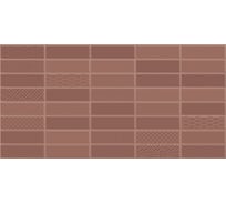 Декор Нефрит-Керамика Джойс коричневый, массив, стандарт, 500x250x9 мм, 1 шт. 07-00-5-10-31-15-3031