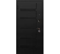 Дверь ООО ВДК ДМ Стандарт, штамп, антрацит черный/зеркало венге, 960х2050, левая ДМ84