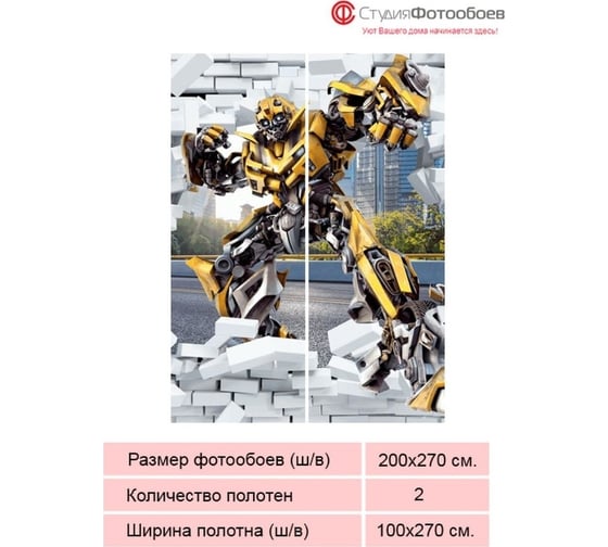 Фотообои Студия фотообоев Напролом, 200x270 см, 2 полотна 1221293