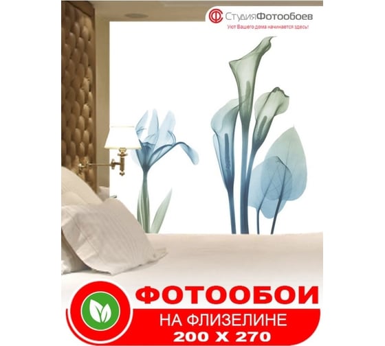 Фотообои Студия фотообоев Нежные цветы, 200x270 см, 2 полотна 1221310