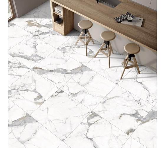 Керамогранит Primavera Maverick White Полированный 60x60 см (PR130) 49349
