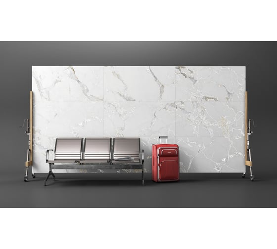 Керамогранит Primavera Maverick White Карвинг 60x120 см (CR207) 49321