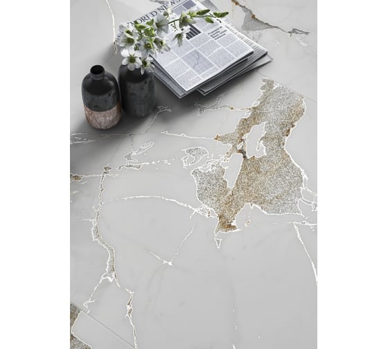 Керамогранит Primavera Maverick White Карвинг 60x120 см (CR207) 49321