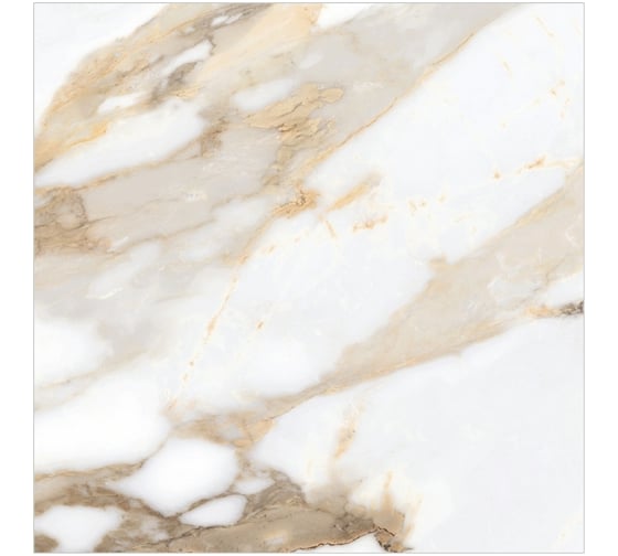 Керамогранит Global Tile Borghini формат 60x60 см, белый, в коробке 1.44 кв. м GT60605403PR