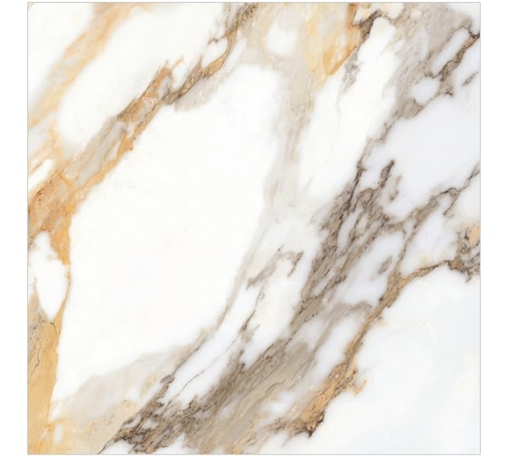 Керамогранит Global Tile Borghini формат 60x60 см, белый, в коробке 1.44 кв. м GT60605403PR