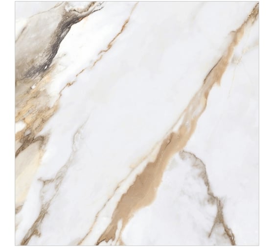 Керамогранит Global Tile Borghini формат 60x60 см, белый, в коробке 1.44 кв. м GT60605403PR