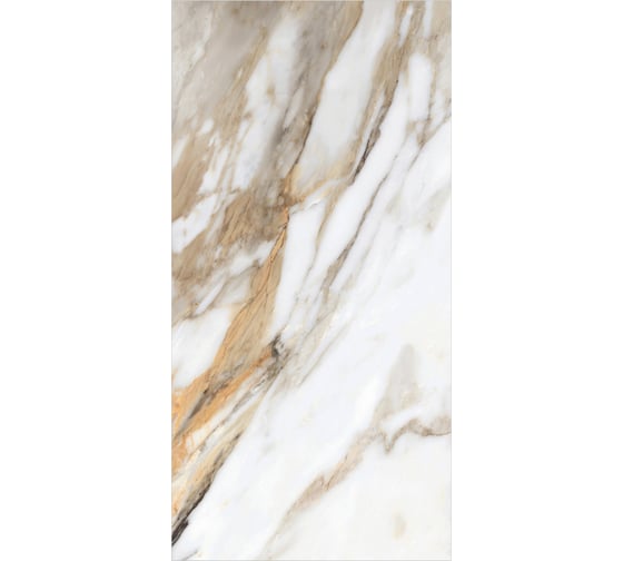 Керамогранит Global Tile Borghini формат 60x120 см, белый, в коробке 1.44 кв. м GT120605403PR