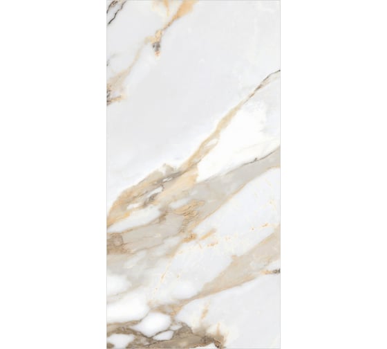 Керамогранит Global Tile Borghini формат 60x120 см, белый, в коробке 1.44 кв. м GT120605403PR