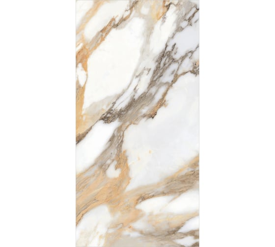 Керамогранит Global Tile Borghini формат 60x120 см, белый, в коробке 1.44 кв. м GT120605403PR