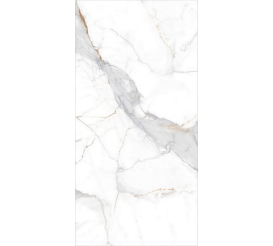 Керамогранит Global Tile Calacatta Imperial формат 60x120 см, белый, в коробке 1.44 кв. м GT120606103PR