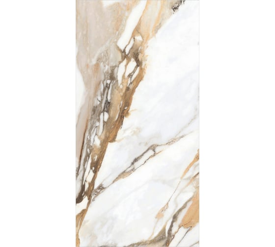 Керамогранит Global Tile Borghini формат 60x120 см, белый, в коробке 1.44 кв. м GT120605403MCR
