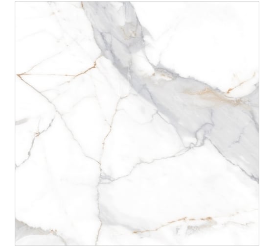 Керамогранит Global Tile Calacatta Imperial формат 60x60 см, белый, в коробке 1.44 кв. м GT60606103PR