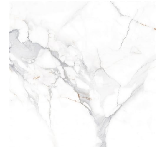 Керамогранит Global Tile Calacatta Imperial формат 60x60 см, белый, в коробке 1.44 кв. м GT60606103PR