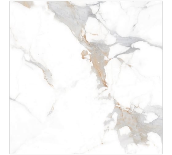 Керамогранит Global Tile Calacatta Imperial формат 60x60 см, белый, в коробке 1.44 кв. м GT60606103PR