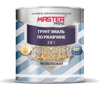Грунт-эмаль по ржавчине Master Prime 3 в 1 молотковая, полуматовая, зеленая, 4300005641